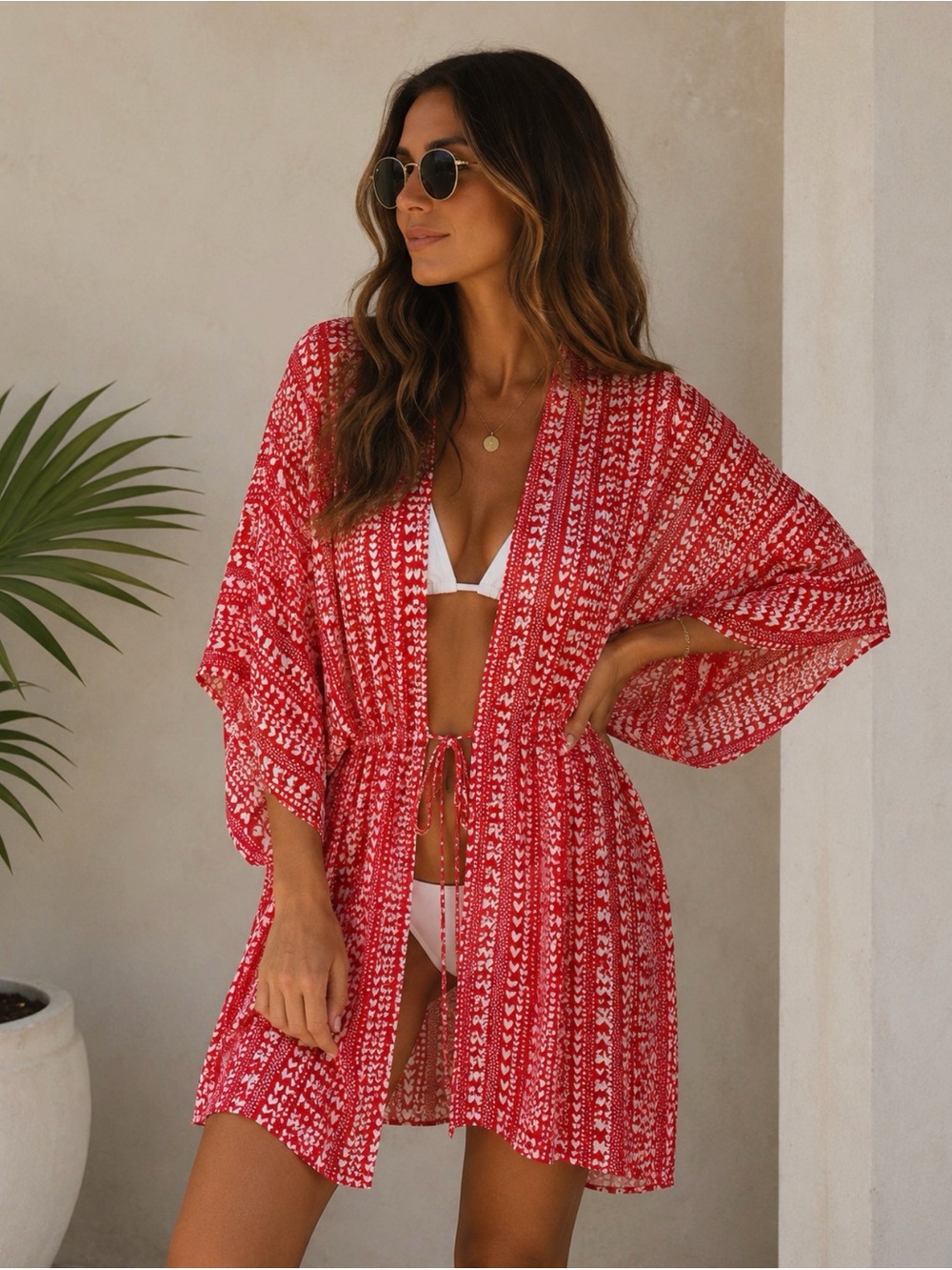 Victoria’s Secret Heart Print Kimono cover up
